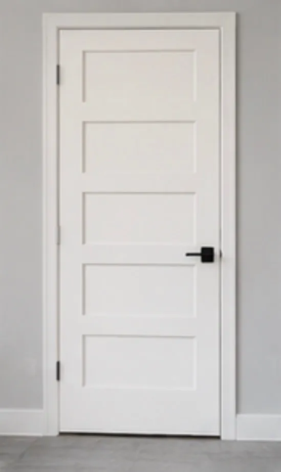 New white five-panel interior door