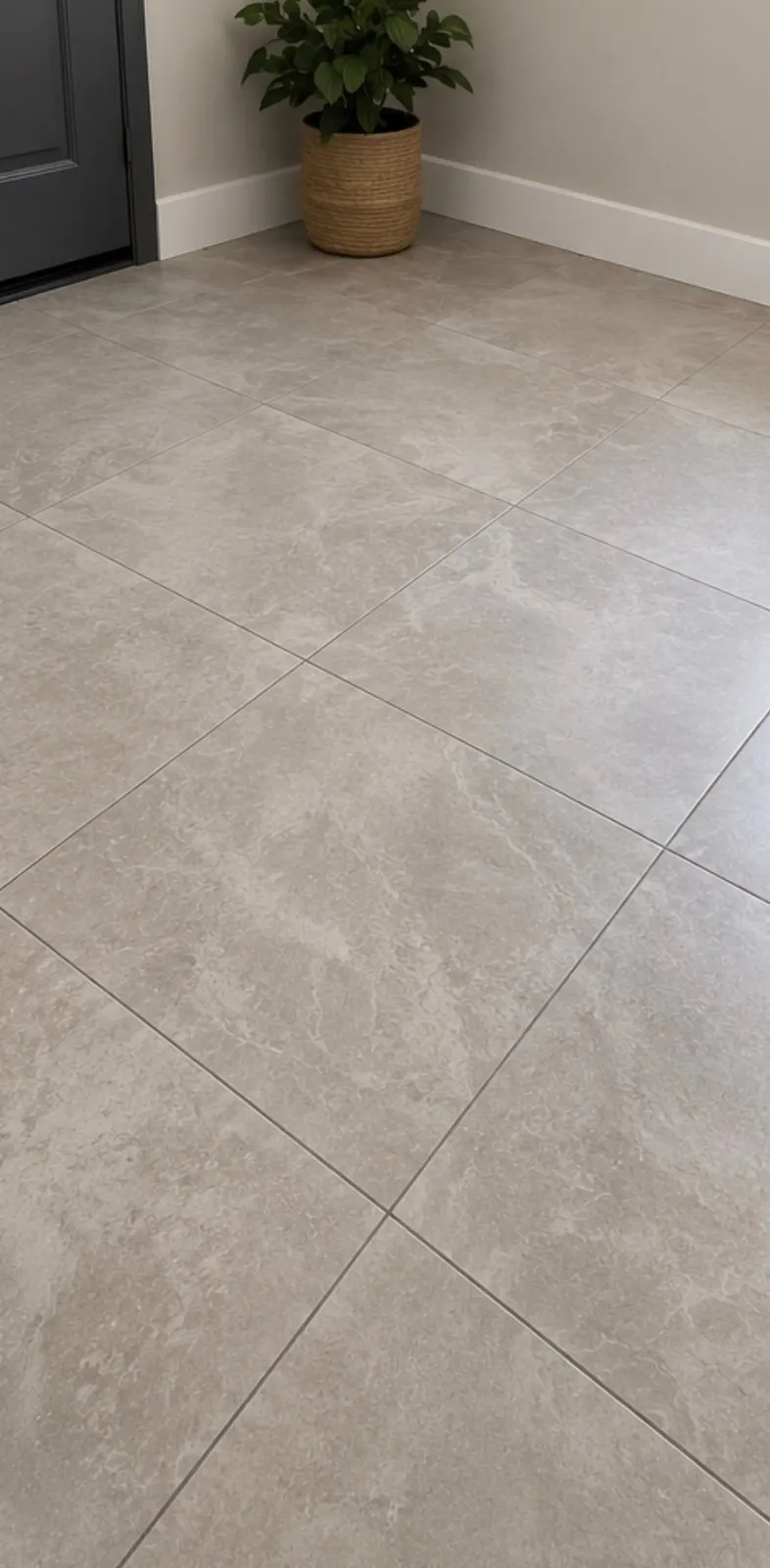 Large stone-look porcelain floor tile